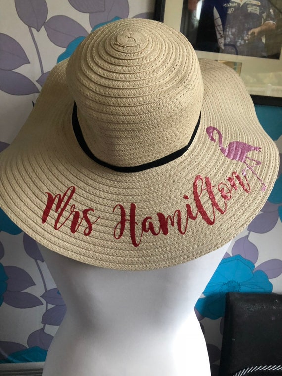 personalised beach hat