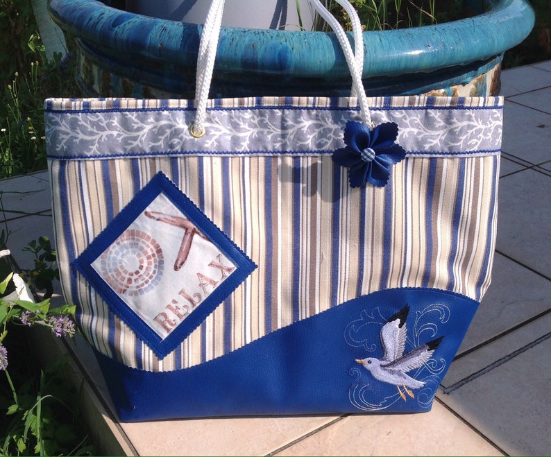 Large beach tote bag