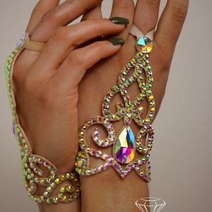 Crystal ab bracelet, hand accessories, ballroom dance bracelets, ballroom dance accessories, latin ballroom accessories