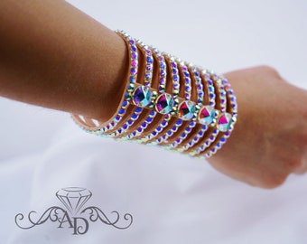 Hand bracelet "Nefertiti" by Amalia Design, ballroom bracelet, belly dance jewelry, ballroom jewelry, rhinestone bracelet