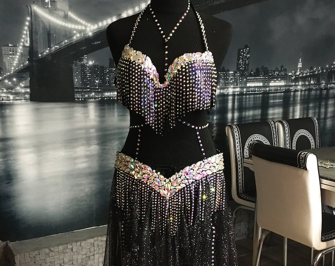 Bellydance costume by AMALIA DESIGN, belly dance outfit, bellydance dress, oriental costume, raks sharki costume,