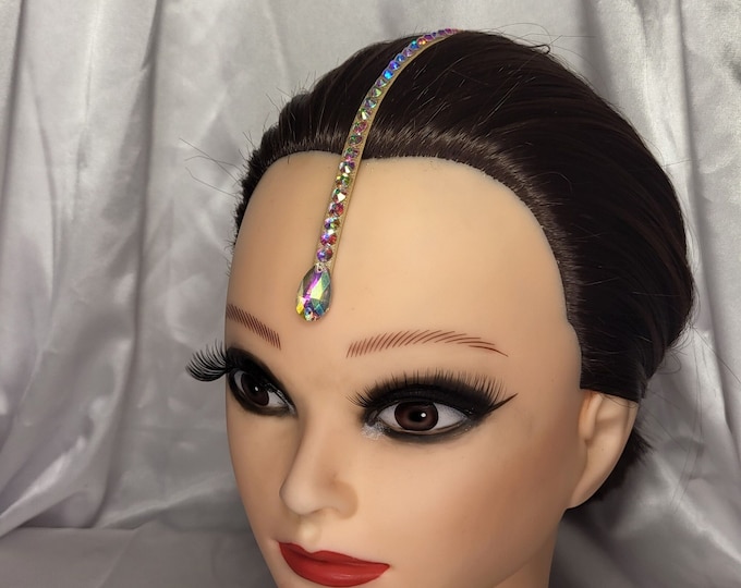 Dance hairpiece, rhinestone hairpiece, crystal hairpiece, dance hair accessory, crystal hairband, ballroom hairpiece, dance hair jewelry