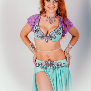 Mint bellydance costume, bellydance suit, bellydance outfit, bellydance dress, oriental costume, raks sharki costume, bellydance costume