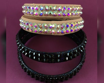 Dance wristband cuff, ballroom hand jewelry, rhinestone wristband, ballroom dance cuff, ballroom dress cuff