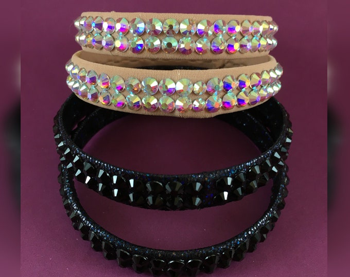 Rhinestones bracelet, ballroom dance bracelet, bellydance bracelet, hand cuff, rhinestone ab bracelet, latin dance bracelet, crystal bangle