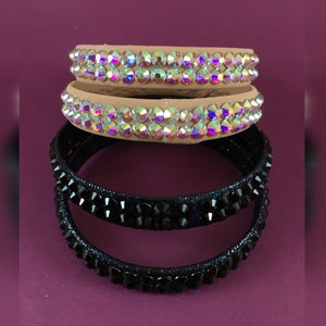 Dance wristband cuff, ballroom hand jewelry, rhinestone wristband, ballroom dance cuff, ballroom dress cuff