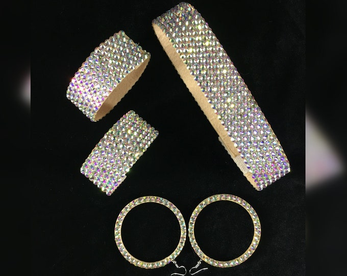 Ballroom set "Chloe" of jewelry, dance set,  prom set, bridal jewelry set, ballroom, earring necklace set, sparkly jewelry set, jewelry gift