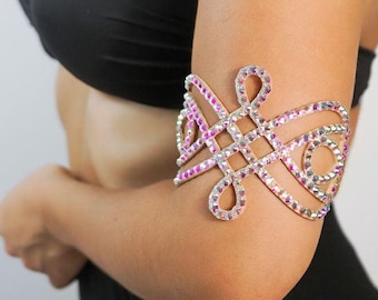 Сrystal ab bracelet, arm accessories, rhinestones armlet, rhinestone arm cuff, upper arm bracelet, upper arm cuff, crystal arm band