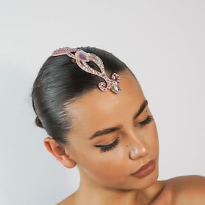 Dance hairpiece, rhinestone hairpiece, crystal hairpiece, dance hair accessory, crystal hairband, ballroom hairpiece, dance hair jewelry