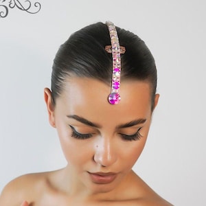 Dance hairpiece, rhinestone hairpiece, crystal hairpiece, dance hair accessory, crystal hairband, ballroom hairpiece, dance hair jewelry
