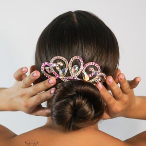 Danshaarstukje, stijlhaarstukje, stijldanssieraden, stijlhaaraccessoires, strass hoofddeksel, haarstuk stijldans