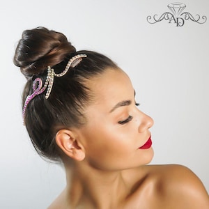 Dance hair accessoryby Amalia Design, ballroom hairpiece, dance hair jewelry, rhinestone hairpiece, dance hairpiece, crystal hairpiece