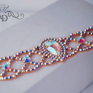 Pulsera de mano de baile, pulsera de baile latino, pulsera de cristal AB, accesorios de mano, pulseras de baile de salón