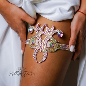 Thigh garter jewelry, crystal thigh chain, thigh chain jewelry, crystal thigh garter, body jewelry lingerie, rhinestone thigh garter