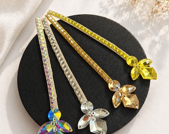Ballroom Dance Hair Strip, Rhinestone Headpiece, Performance Hair Accessory, Crystal Gymnastic Ice Skating Jewelry