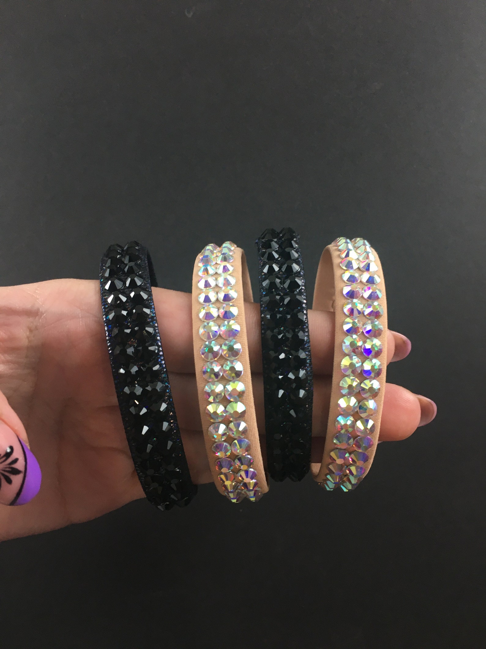 Rhinestones Bracelet Ballroom Dance Bracelet Bellydance Etsy