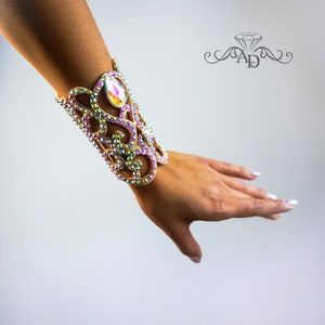 Ballroom dance jewelry, ballroom dance bracelet, ballroom hand jewelry, rhinestone hand bracelet, dance hand bracelet
