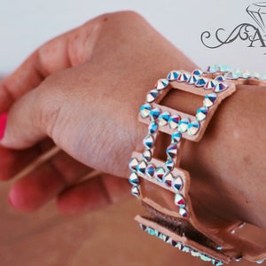 Ballroom hand jewelry, ballroom dance bracelet, rhinestone hand bracelet, dance hand bracelet, latin dance bracelet