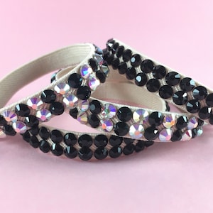 Set of 4 elastic bracelets, ballroom bangles, ballroom hand jewelry, rhinestone wristband, ballroom dance cuff, ballroom dress cuff