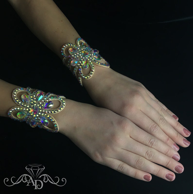 Flower Hand Bracelet by Amalia Design Ballroom Bracelet Etsy