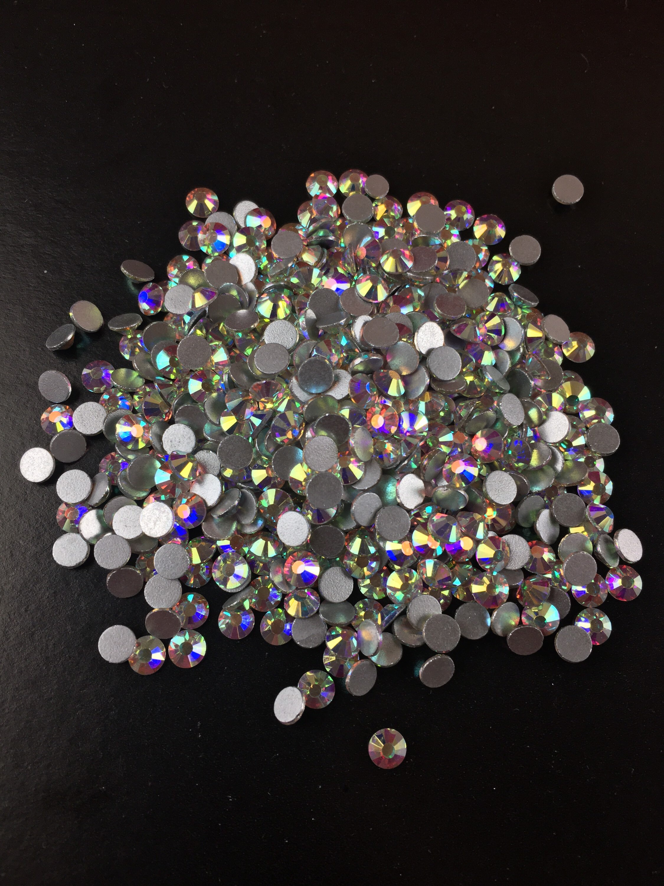 Glass Premium Rhinestones, Non-hot Fix Rhinestones, Ab Color ...