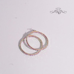Dance hoop earrings, lightweight hoop earrings, ballroom dance earrings, rhinestone hoop earrings, ballroom dance jewelry, crystal earrings image 6