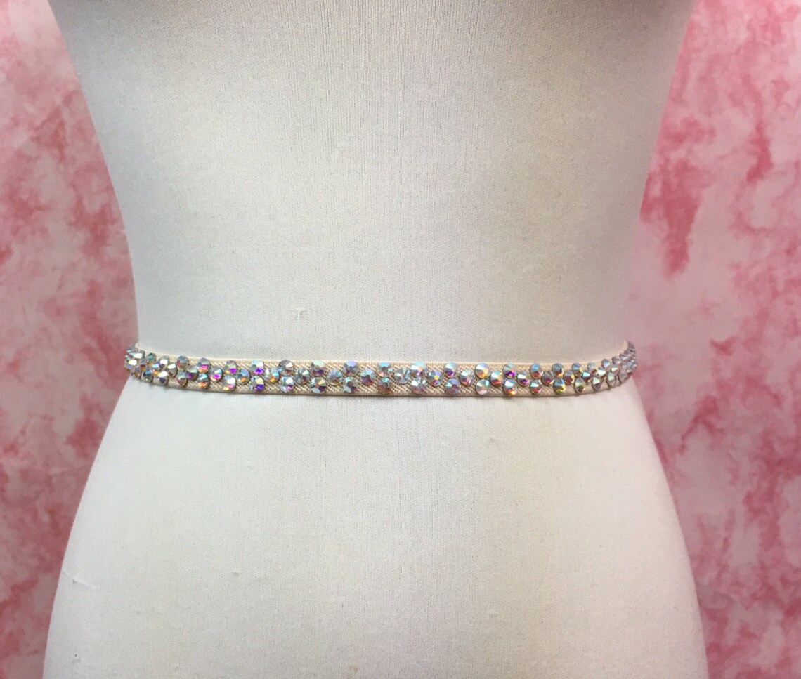 Belt with crystal ballroom chain belly dance chain ballroom Etsy