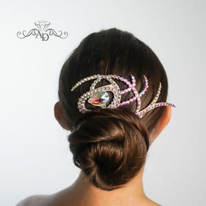 Ballroom hair piece, dance hair piece, ballroom hair accessories, dance hair accessories, dance hair jewelry, belly dance headpiece