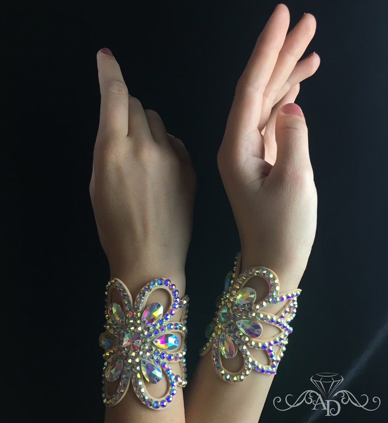 Flower Hand Bracelet by Amalia Design Ballroom Bracelet Etsy