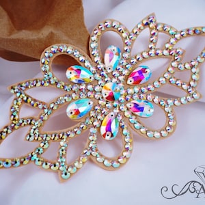 Rhinestone hand bracelet, latin dance jewelry, ballroom dance jewelry, ballroom dance bracelet, ballroom hand jewelry