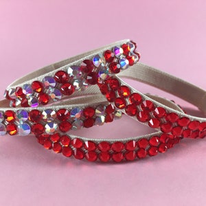 Set of 4 elastic bracelets, latin ballroom accessories, rhinestone dance bracelet, rhinestone bracelet ballroom, rhinestone bangle bracelet