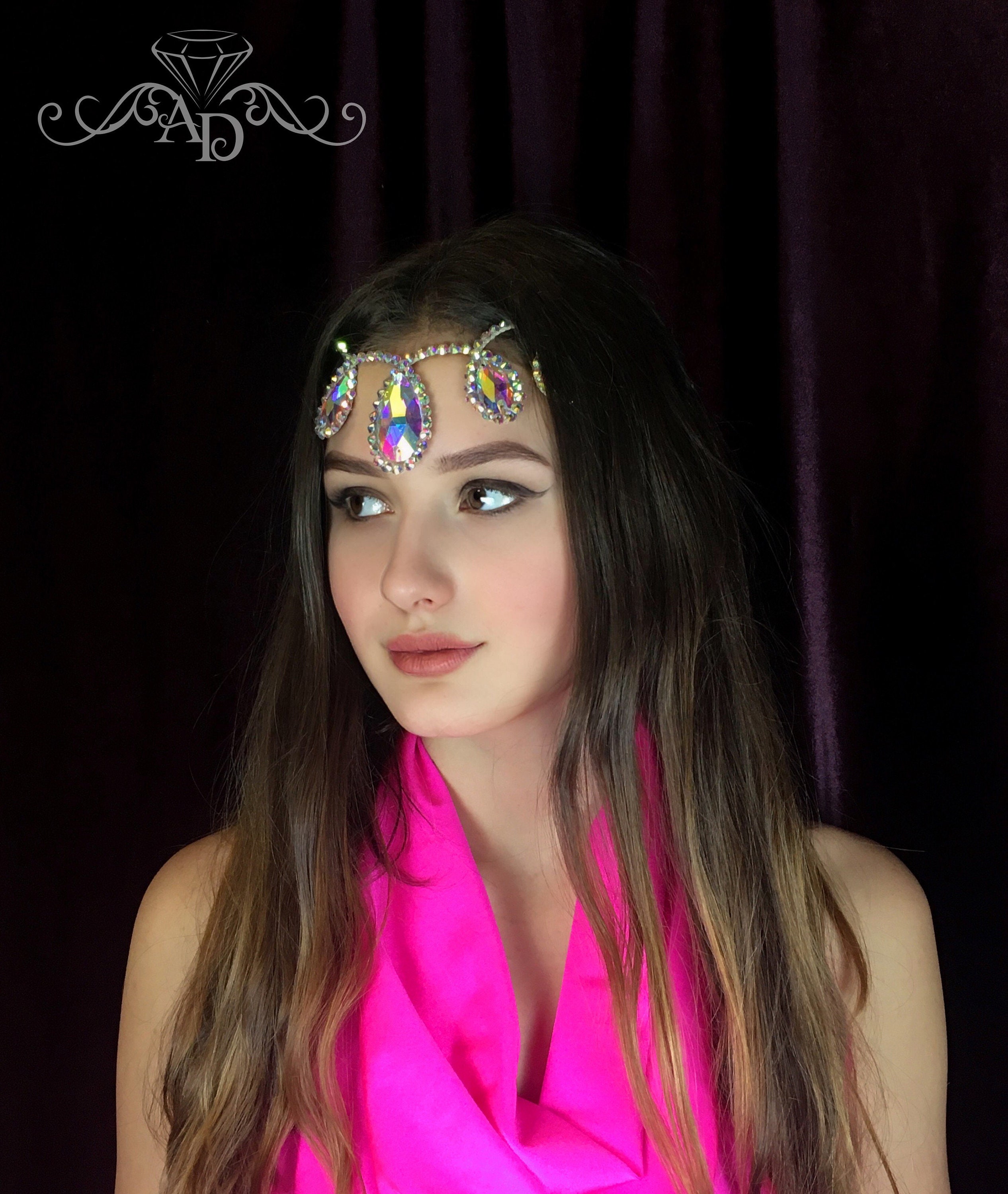 Rhinestone Headpiece by Amalia Design Burlesque Headpiece Etsy