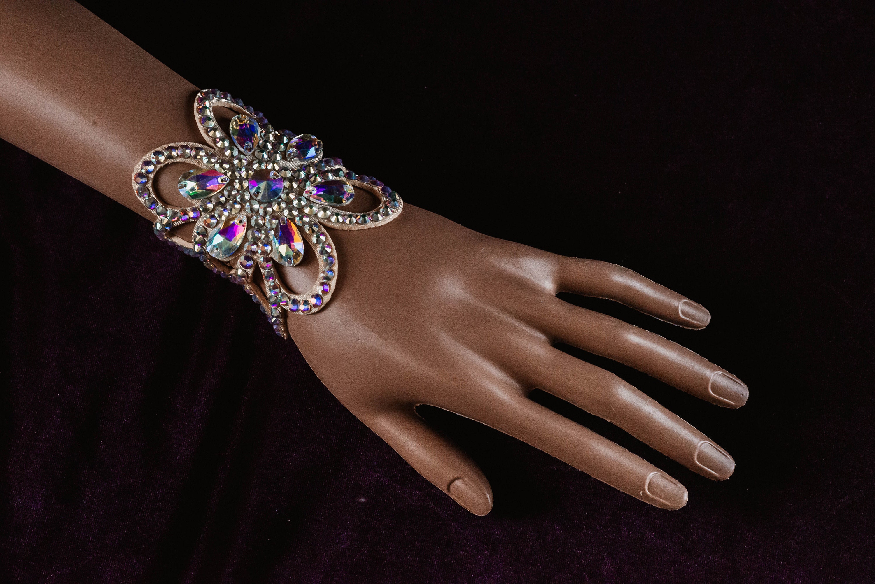 Flower Hand Bracelet by Amalia Design Ballroom Bracelet Etsy