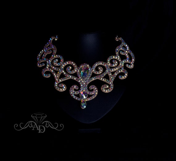 Crystal necklace by Amalia Design ballroom necklace | Etsy