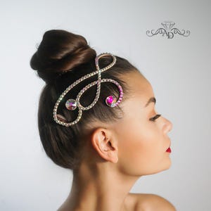 Dance hairpiece, rhinestone hairpiece, crystal hairpiece, ballroom dress, ballroom dance jewelry, dance hair jewelry, hair accessories
