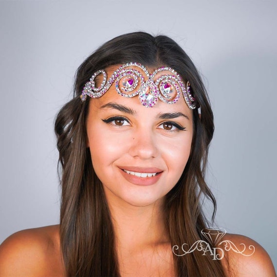 Fascia per capelli di danza del ventre blu notte - 3,00