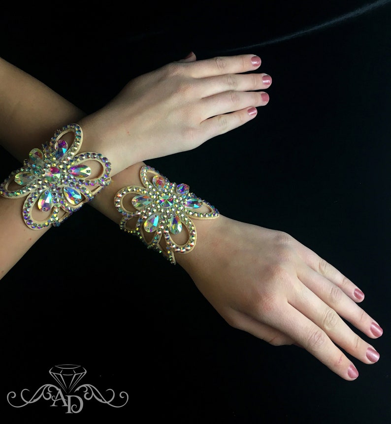 Flower Hand Bracelet by Amalia Design Ballroom Bracelet Etsy