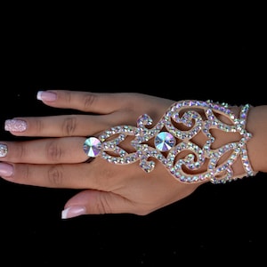 Bracelet by Amalia Design, slave hand bracelet, ballroom dance bracelet, ballroom hand bracelet, belly dance jewelry, bellydance bracelet image 3
