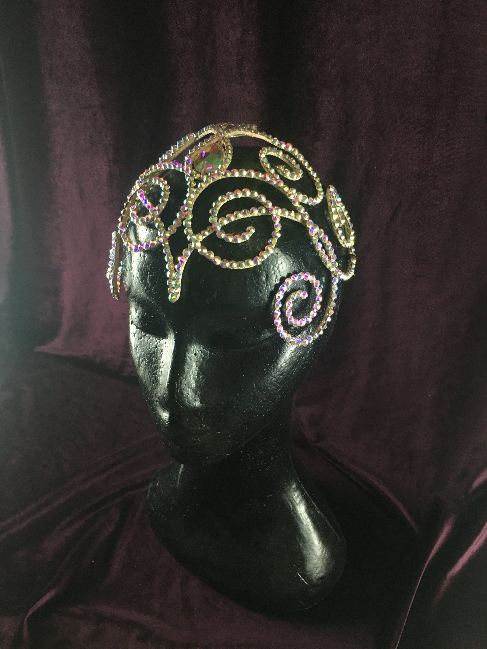Rhinestone Dance Hair Piece by Amaliadesign Bellydance Etsy