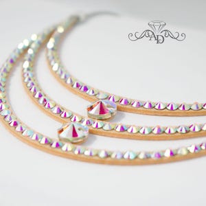 Precioso collar de Amalia Design, joyería de salón, collar de salón, joyería de danza del vientre, collar de diamantes de imitación, joyería de baile de salón