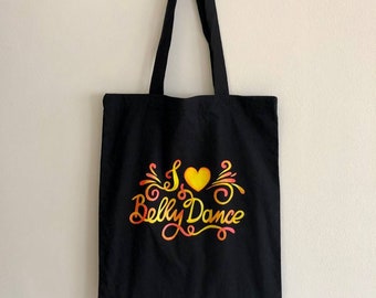 Black dance bag, competition dance bags, hand drawn dance bag personalized, ballet dance bag, dance competition bag, black shopper