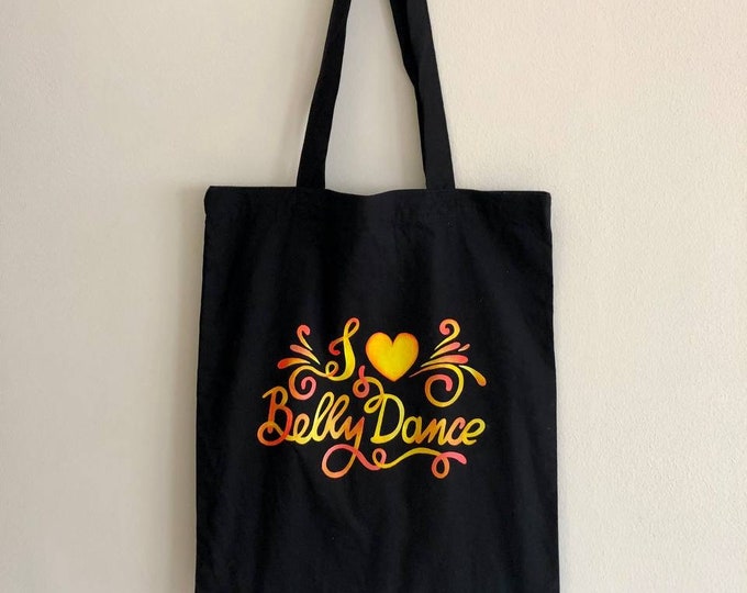 Black dance bag, competition dance bags, hand drawn dance bag personalized, ballet dance bag, dance competition bag, black shopper