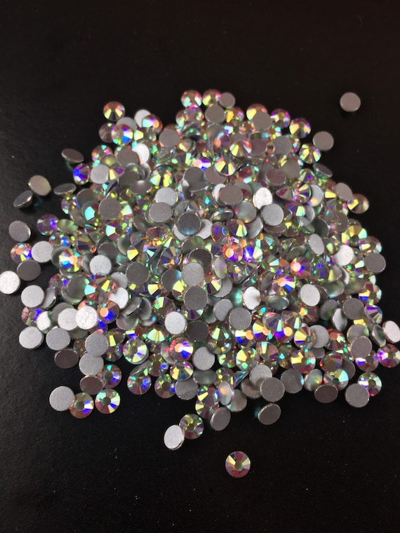 Glass Premium Rhinestones, Non-hot Fix Rhinestones, Ab Color Rhinestones, Ab  Crystal Rhinestones, Flat Back Rhinestone Crystal, Ab Color 