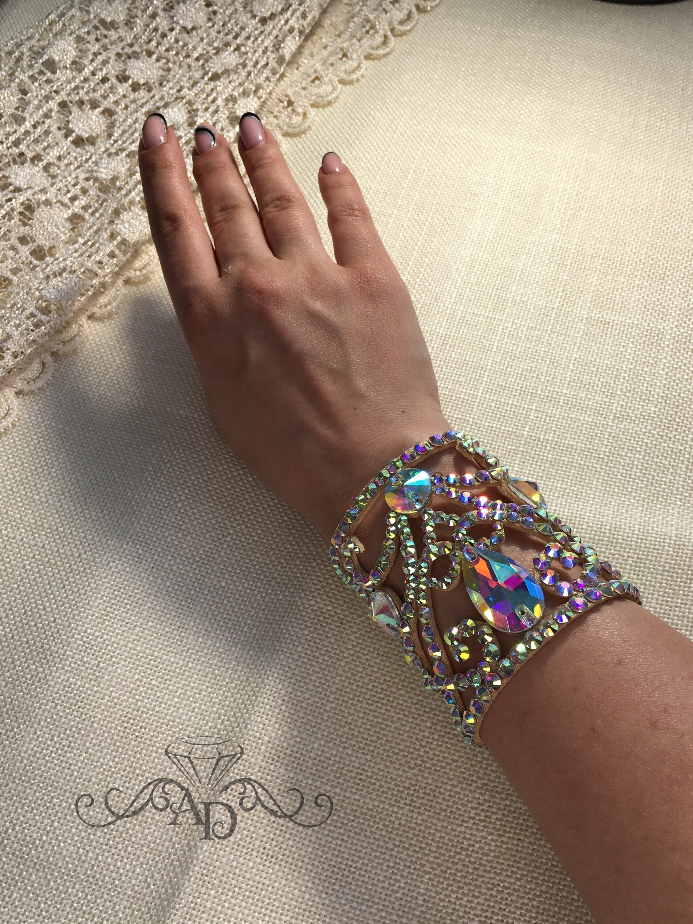72ore Bracciale Con Strass Cristallo - Gioiello Scintillante Da Ballo, Matrimonio, Festa E Tennis Per Donna (Taglia Unica)