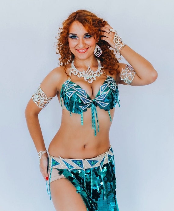 ベリーダンス オリエンタル衣装 インナー付 ゴールド オーダーメイド ベリーダンス衣装/セミオーダードレス ゴールデン豪華高級