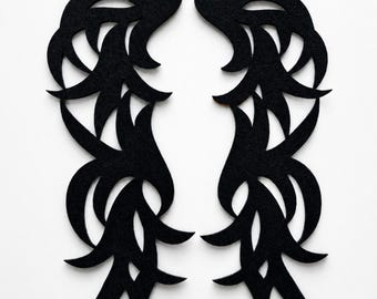 Set of 6 felt appliques, dance costume base, costume elements, base for decoration, handmade applique, diy dance costume, bellydance costume