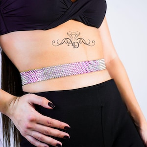 Rhinestone waist belt, crystal jewelry belt, ballroom dance belt, ballroom jewelry belt, adjustable rhinestone belt, bling belt, shiny belt