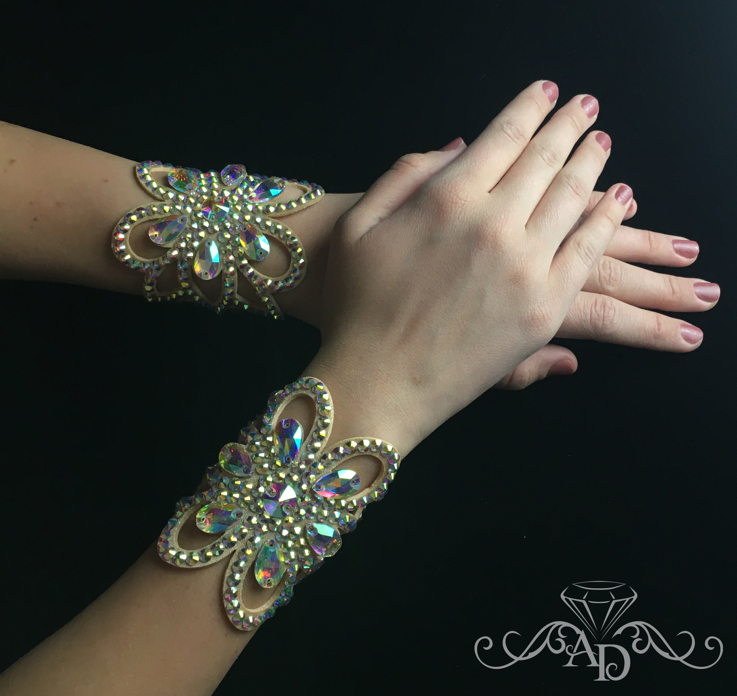 Flower Hand Bracelet by Amalia Design Ballroom Bracelet Etsy