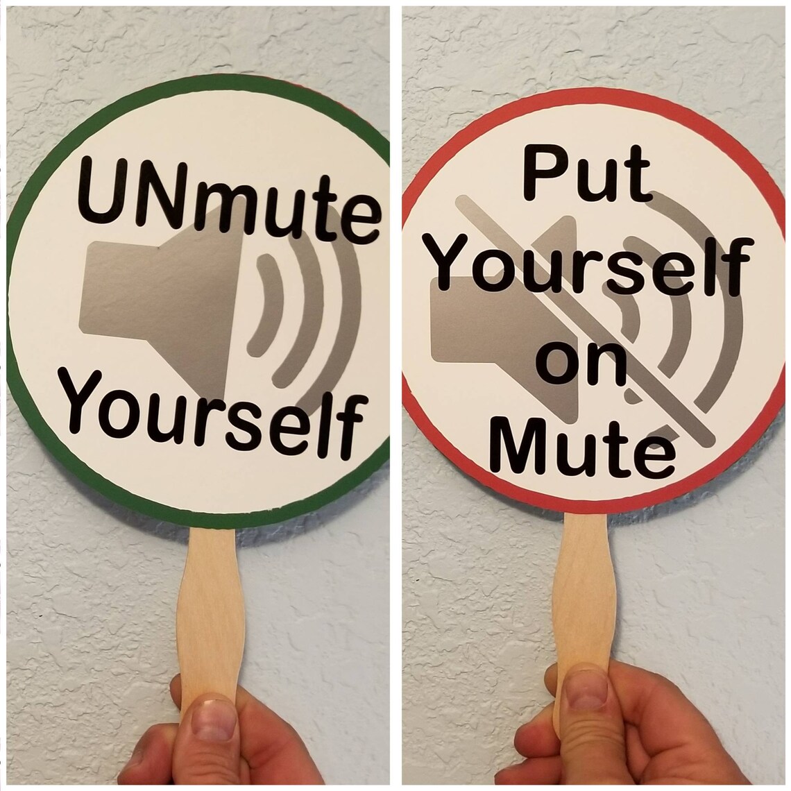 Reversible Mute/UNmute Sign Etsy