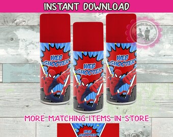 INSTANT DOWNLOAD spider man web shooter-spider man silly spray-spiderman silly string-goofy string-funny spray-digital-spider-man birthday